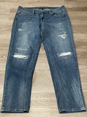 Metallic Detail Girlfriend Jeans 6P
